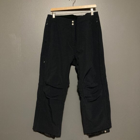 L.L. Bean Black Insulated Waterproof Snow Ski Winter Pants Womens Size XL Petite - Picture 1 of 8